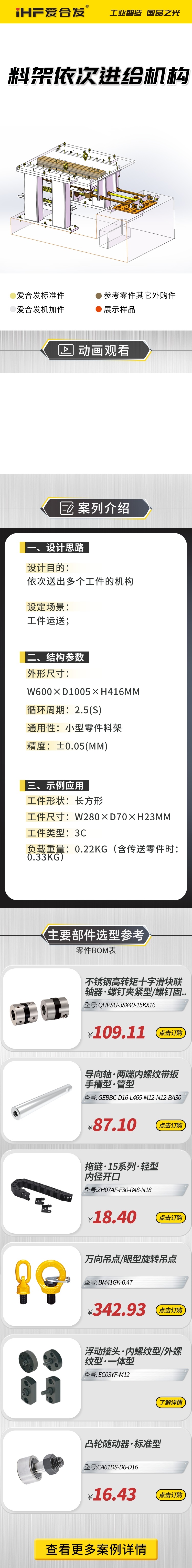 愛合發(fā)案例剖析：料雜架依次進給機構！